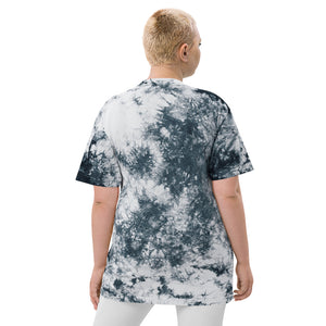Logo Embroidered Oversized Tie-Dye Tee