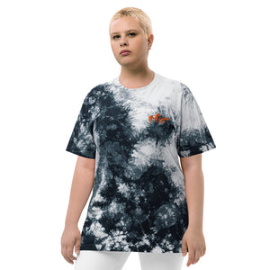 Logo Embroidered Oversized Tie-Dye Tee